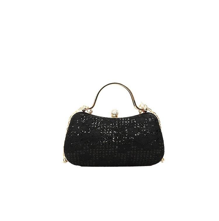 Fashion Chain Evening Bag For Women With Pu Material And Lock Closure For Daily Wear