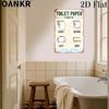 Vintage Bathroom Decor Poster Metal Tin Sign Toilet Paper Poster Retro Metal Signs for Toilet Home Wall Art Decor Accessories