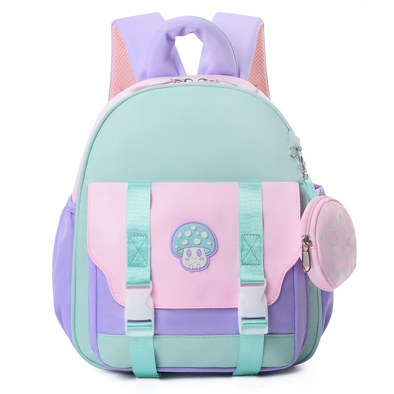 Kids Girl School Bag With Cute Anime Pattern And Ergonomic Shoulder Straps For Preschool