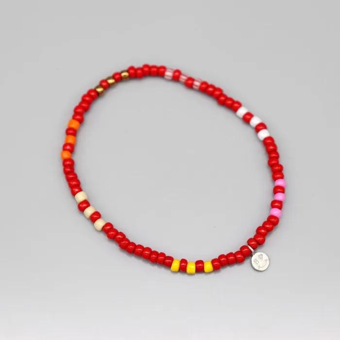 Bonbo Smile Mini Charm Color Mix Layered Bracelet
