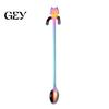 Dessert Stirring Spoon 304 Stainless Steel Coffee Spoon, Hanging Cat for Mugs Tall Cups, Long Eco-friendly Drink Stirrer Handle Tea Ideal Desserts
