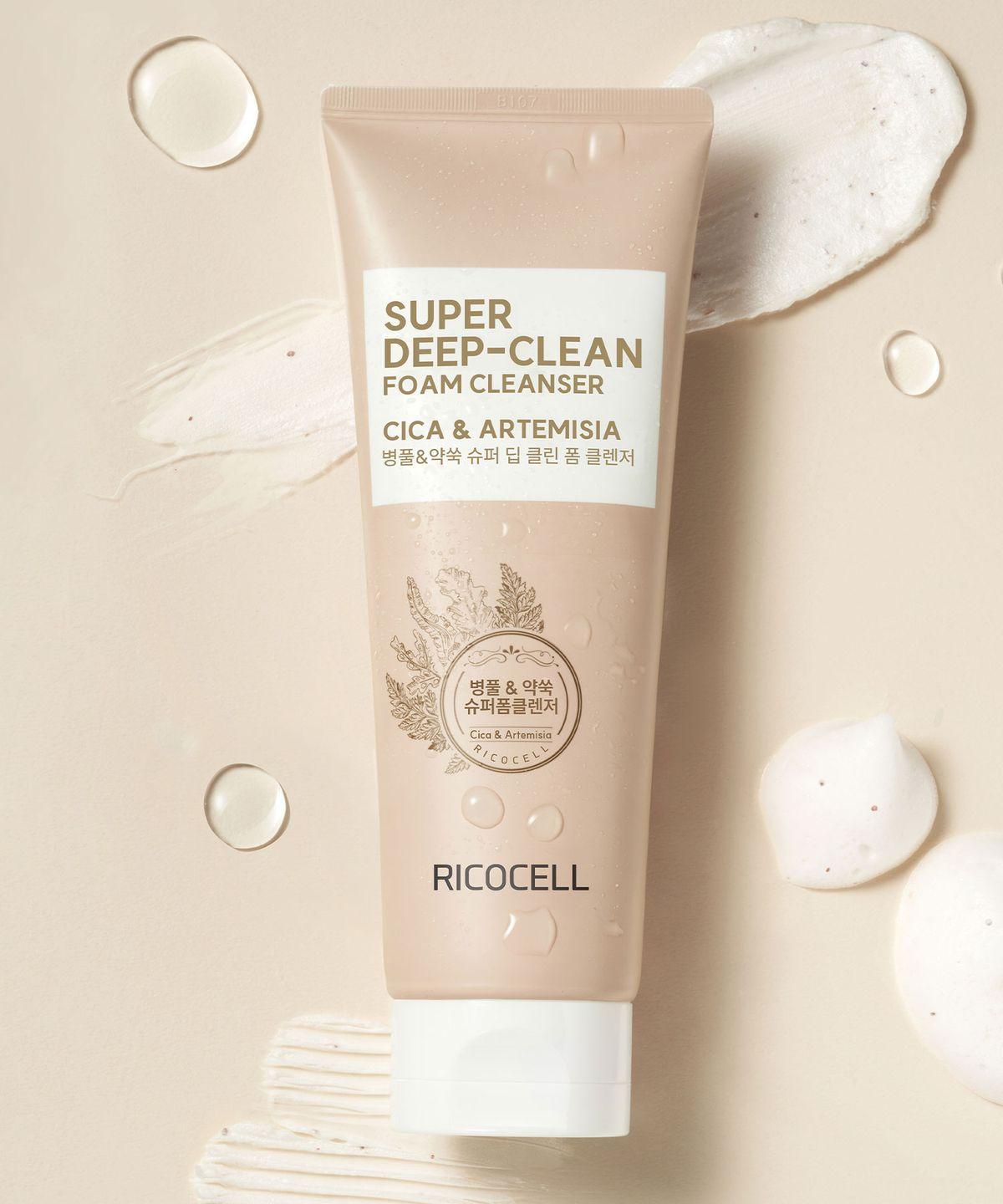 Ricocell Cica + Mugwort Foam Cleanser 220ml 3+1 / Hypoallergenic Mildly Alkaline / Houttuynia Cordata Trouble Care