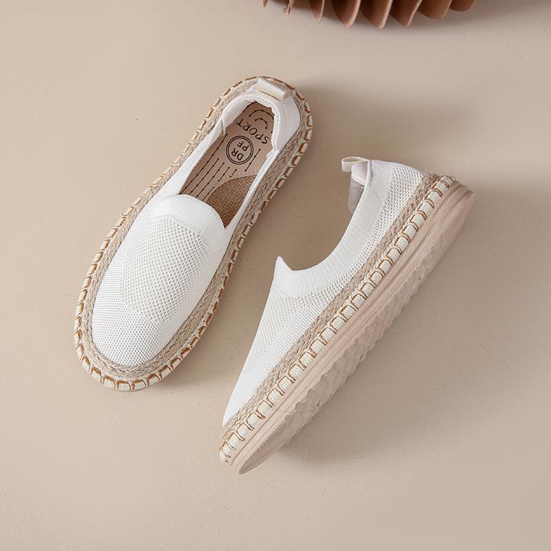 CRLAYDK Classic Loafers for Women Slip On Espadrilles Knit Dressy Casual Lightweight Shoes Ladies Walking Travel Soft Flats