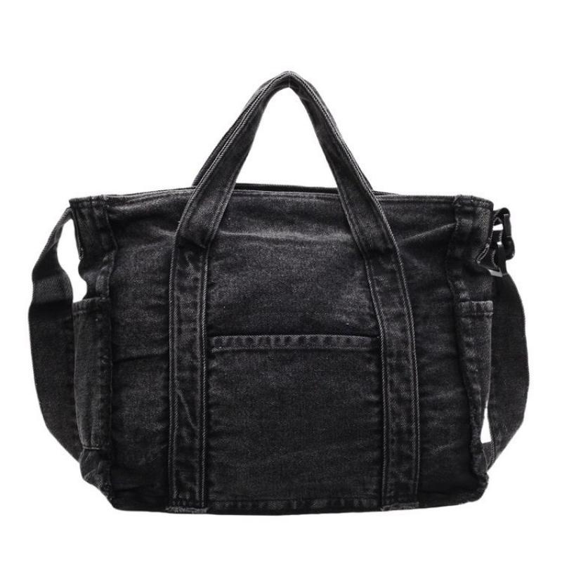 Ins Japanese Harajuku Girl Shoulder Messenger Bag Female Korean Retro Casual Versatile Handbag Denim Bag