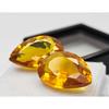 Citrine Yellow &Orange For Earing Natural Pear Cut 18-19 Ct Pair Gemstone