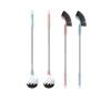 Hanging Round Head Toilet Brush with Stainless Steel Handle and Soft Bristles for Multi-purpose Cleaning