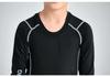 Unisex Fleece-Lined Long Sleeve Fitness Set for Autumn and Winter - Quick-Dry Sports Base Layer