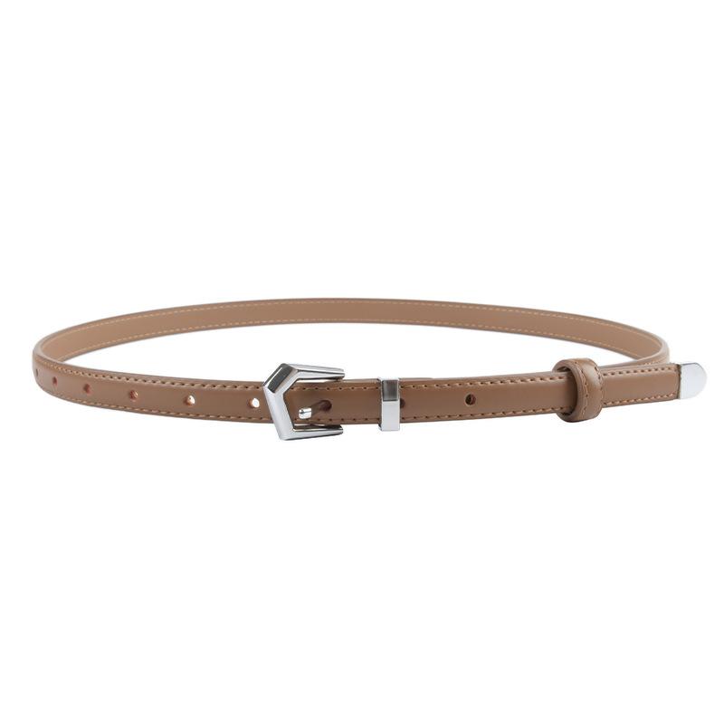 Slim Genuine Leather Belt with Jeans Casual Pants for Women, Versatile Dress, High-end Decorative Belt