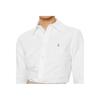 Polo Ralph Lauren Solid Logo Loose Buttonless Long Sleeve Shirt Women Shirts White 211970736-001