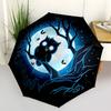 1pc Moonlight Owl Automatic Folding Umbrella, Sturdy And Durable Automatic Folding Umbrella with 8 Ribs, Convenient for Outdoor Use087
