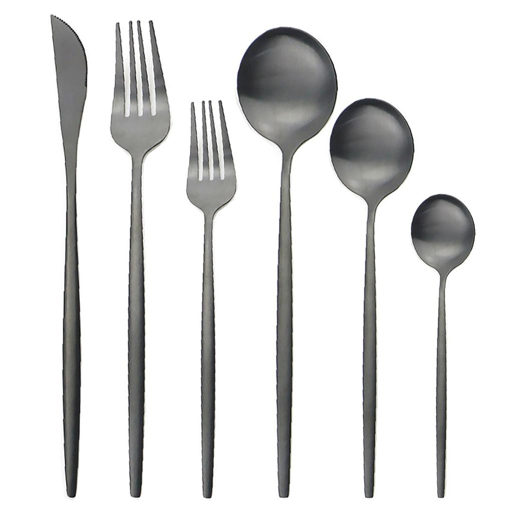 36Pcs/set Red Gold Dinnerware Cutlery Set Stainless Steel Knife Dessert Fork Tea Spoon Silverware Kitchen Flatware Tableware Set