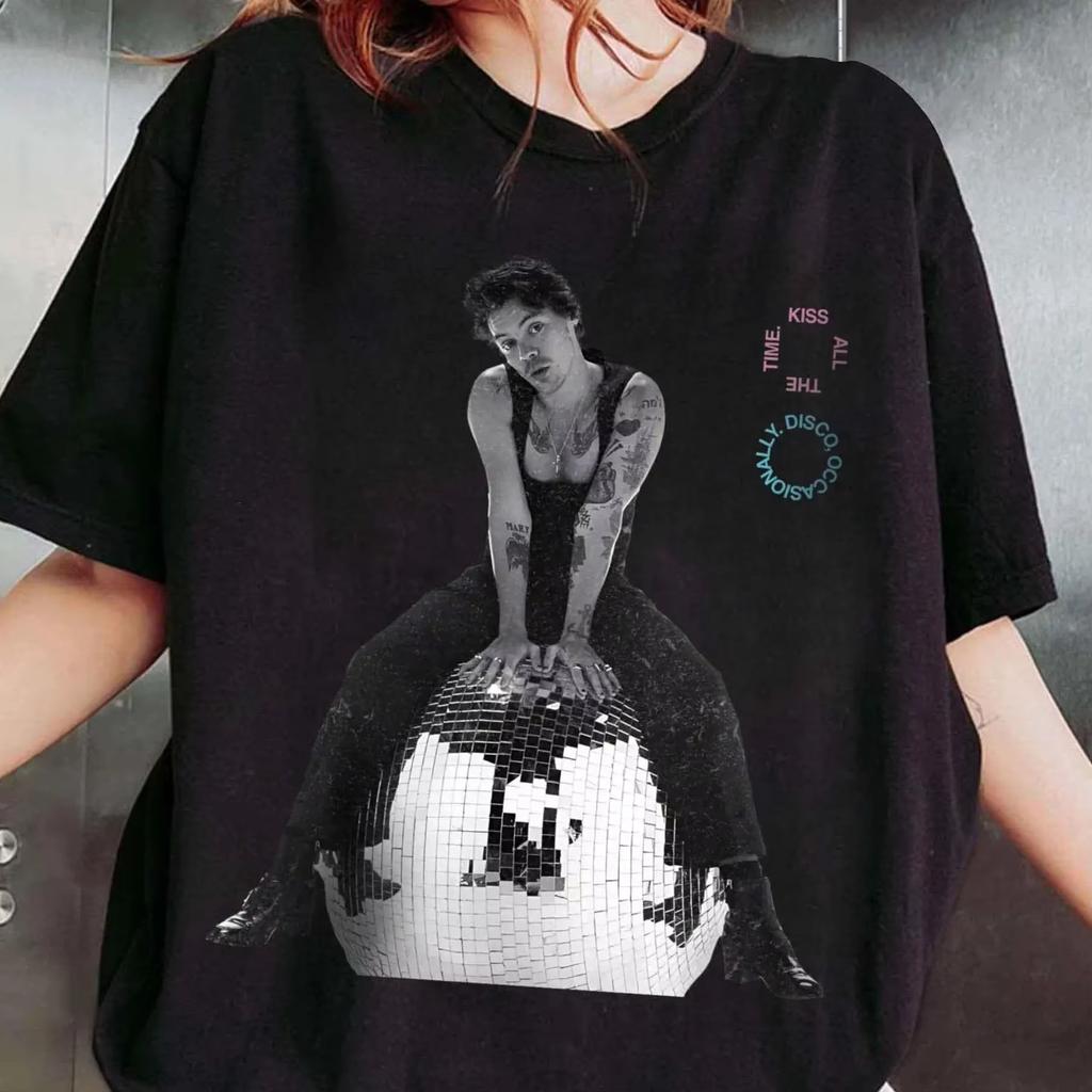 Harry Styles Kuss Immer Disco Gelegentlich Album Unisex Shirt 2026 Sommer Rundhals Kurzarm T-Shirt Fan Geschenk
