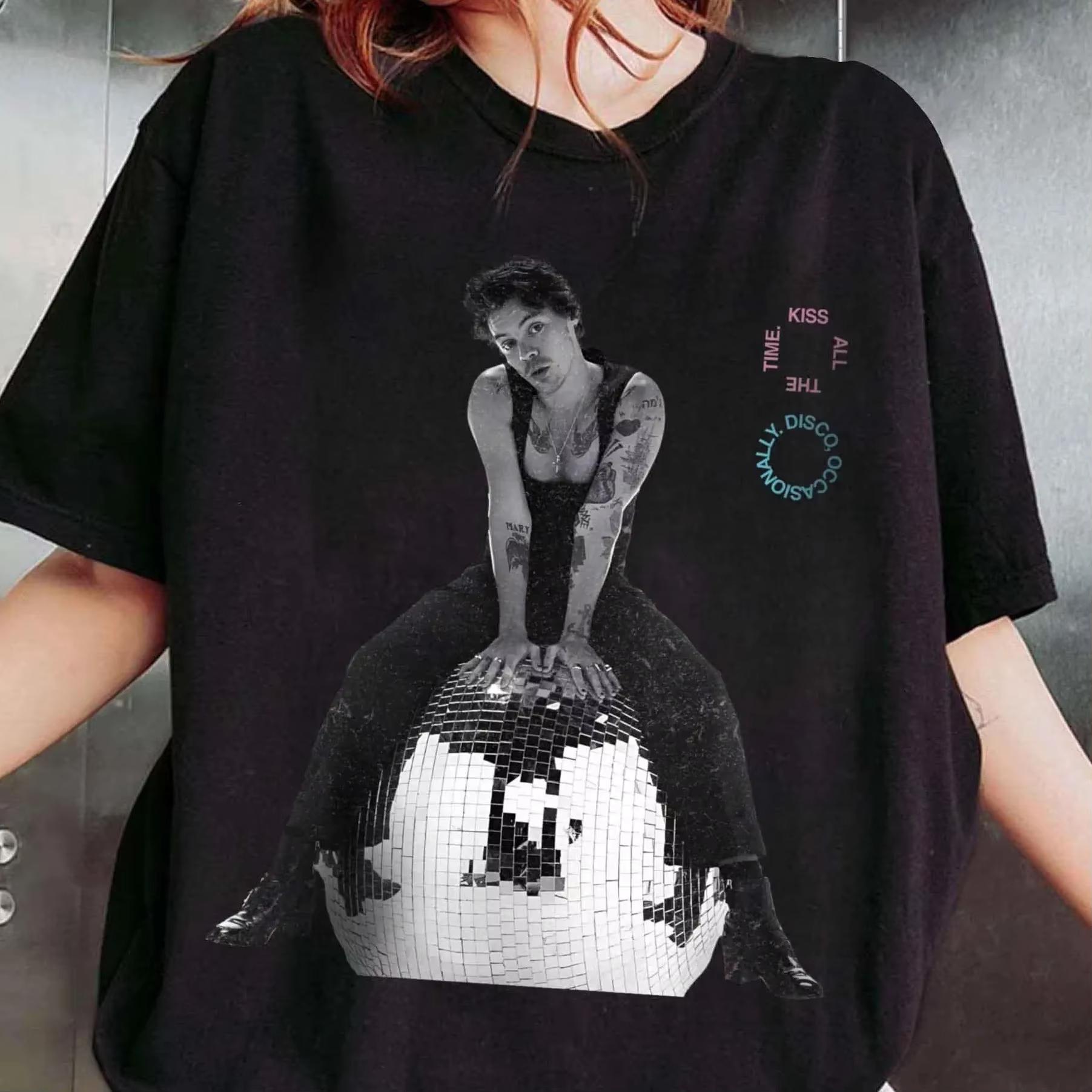 

Harry Styles Kiss All the Time Disco Occasionally album Unisex shirt 2026 summer ONeck Short Sleeve Tshirt fan gift 4XL