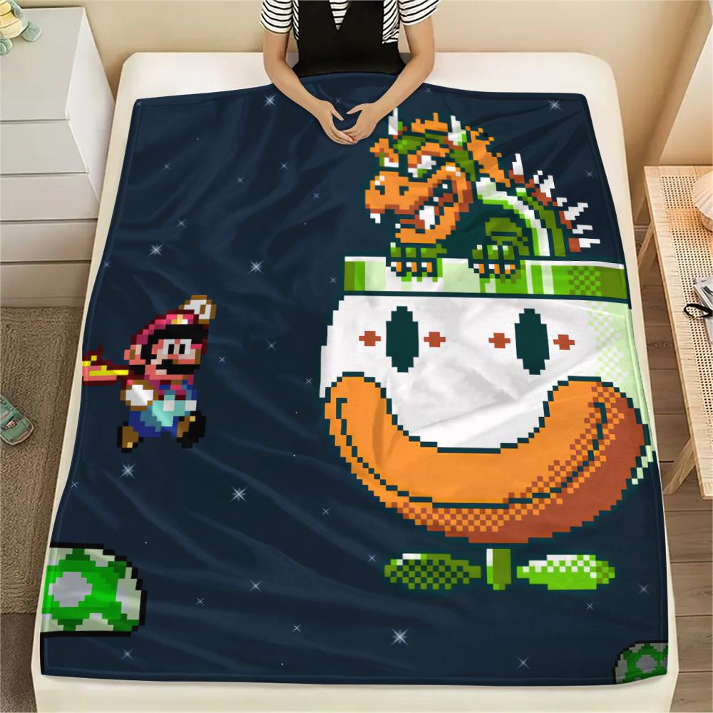 Mario Pixel Art Blanket, Mario Fan Cozy Throw, Ideal Gift.chl 75x90cm