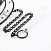 Transparent Leather Bondage Set: Handcuffs, Foot Cuffs, Neck Cuffs, and Dog Leash Collar
