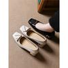 Single Shoes Women's 2025 Spring and Autumn French Square Head Light Mouth Thick Heel High Heels Seven-character Buckle Temperament One Pedal Work L