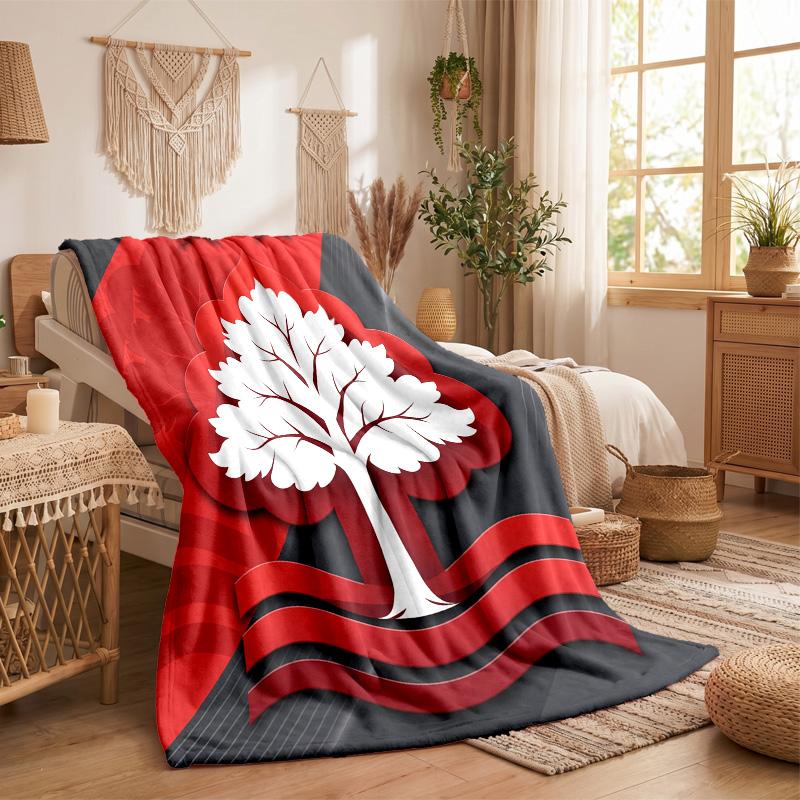 Coperta in Pile a Tema Nottingham Forest Morbida e Accogliente in Peluche per Camera da Letto Divano Viaggio