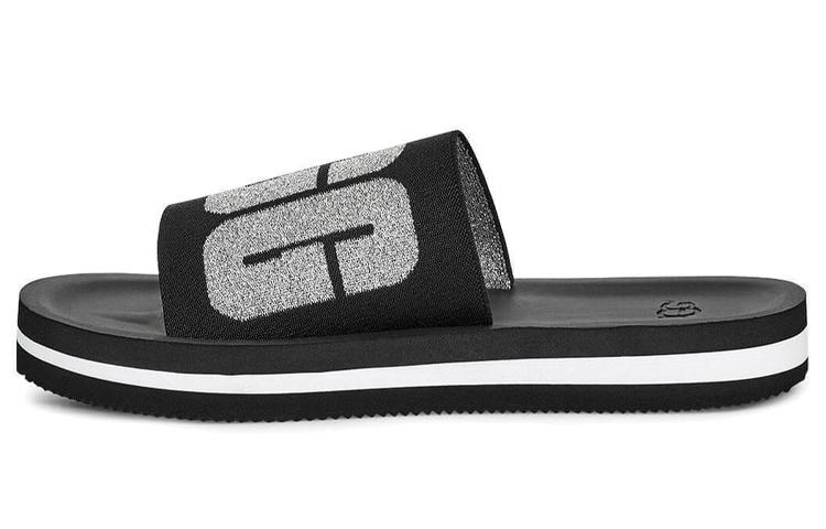 UGG Zuma Металлические Графические Черные Тапочки Женские 1101558-BLK 37