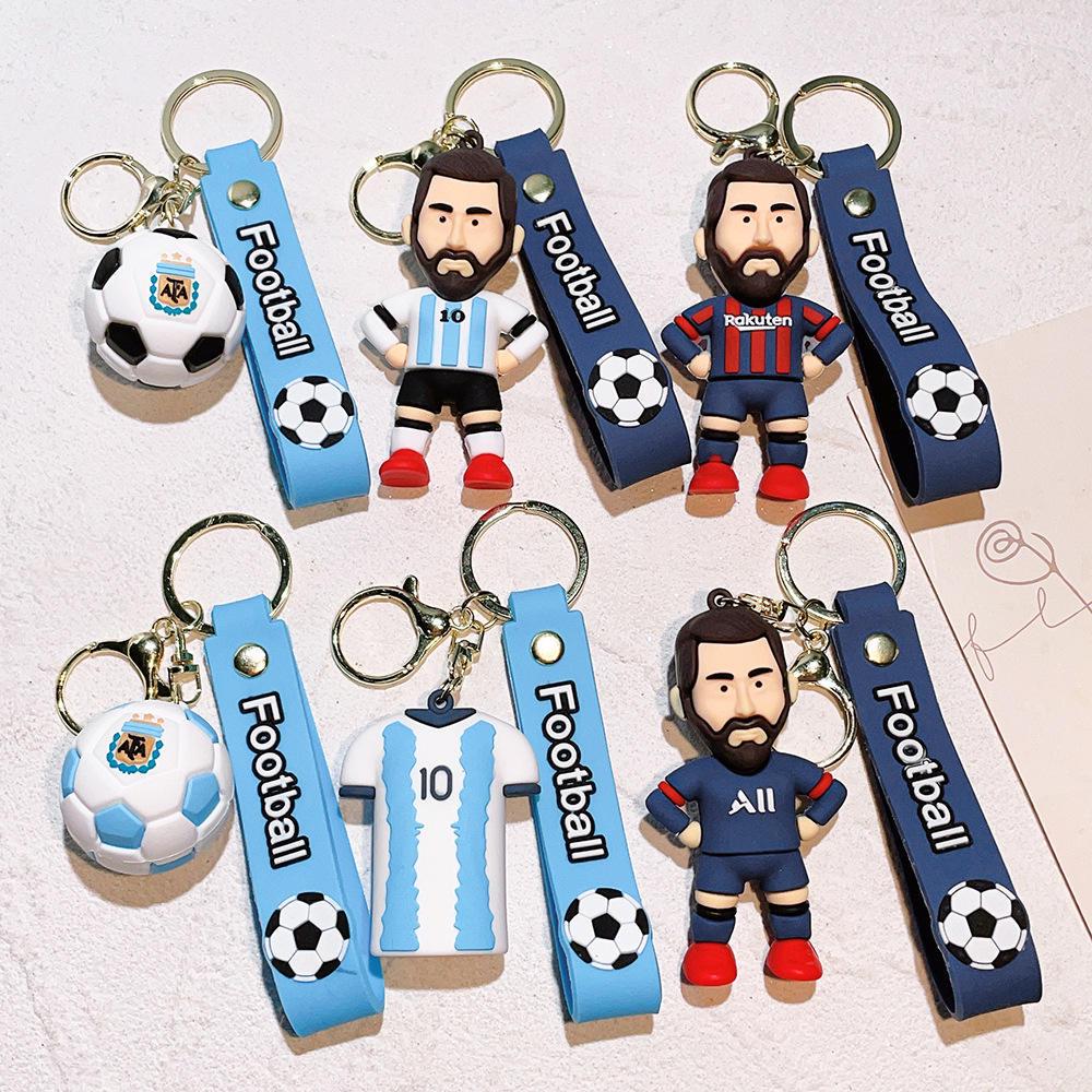 Personalized PVC Football Athlete Keychain Standard
