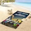 Name Custom Fast Furious Print Beach Towel, Large Soft Quick Dry Towel for Beach Camping Swimming