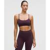 WunDer Train Strappy RaCer Bra  Light Support  C D Cup blaCk Plum