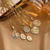 Vnox Virgin Mary Prayer Necklaces For Women Trendy Metal Chain Oval Heart Geometry Pendant Necklace Religious Christ Jewelry