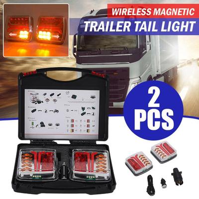 Luz traseira magnética LED sem fio para reboque, luz traseira de caminhão, luz de freio de advertência para reboque, trailer, campistas, caminhão, RV