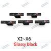 BLS1 For BMW M Power X5 X6 Front Grille Emblem X3 X4 Gloss Black White 3D ABS Logo X2 Performance Badge Auto Car Exterior Accessories