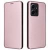For Xiaomi Redmi Note 12 4G PU Leather Stand Cover Carbon Fiber Texture Phone Case with Card Holder