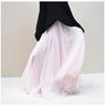 A-line Women's Summer Mesh Gauze Skirt - Fairy Style, Wide Hem, Mid-Length, Slimming Temperament