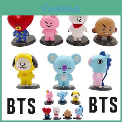 Bts Bt21 7 stuks/set Baby Monitor Beeldjes Ornamenten Taart Topper Speelgoed Cadeau