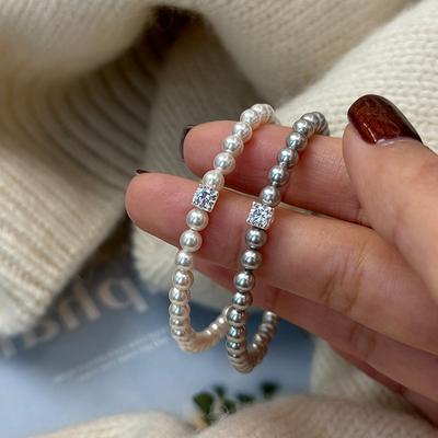 Französisches Retro Perlen Zirkon Armband Damen Leichter Luxus Hoher Sinn Exquisit Mode Temperament Elegant Vielseitiges Armband Schmuck
