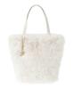 Maison De FLEUR Faux Fur Bag, Ivory, 8A43F0J3700
