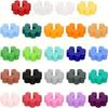24Pcs High Quality Silicone Wine Glass Markers Reusable Flower Shape Drink Marker Bands Colorful Wine Glass Charms Home Use