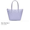 LACOSTE PVC Tote Bag, Shopping Bag, Shoulder Bag Medium Women's Light Purple NF2037PM-R47
