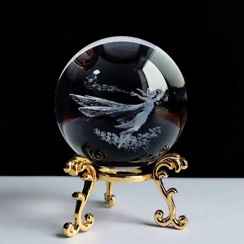 Kryształowa kula 3D ze stojakiem planeta grawerowany laserem układ słoneczny globus prezent astronomiczny prezent urodzinowy szklana kula dekoracja wnętrz