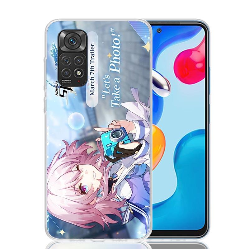 Honkai Star Rail March 7TH Phone Case For Xiaomi Redmi Note 15 14 13 12S 12 Pro Plus 11S 11E 11 11T 10S 10 Art Soft Pattern Cove