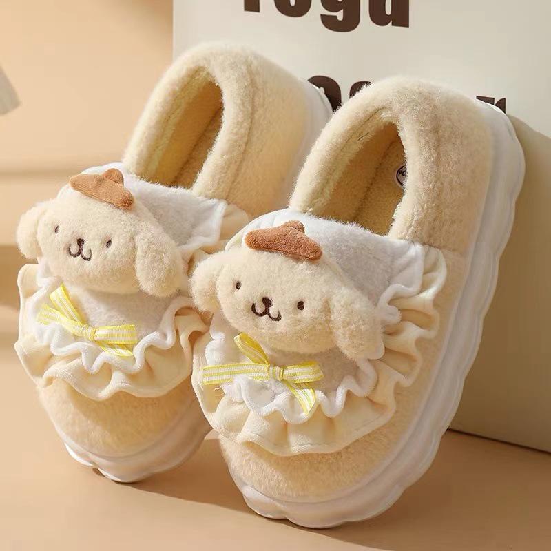 Women's Winter Clown Cotton Slippers - Non-slip, Warm, Cute for Dorm or Outdoors