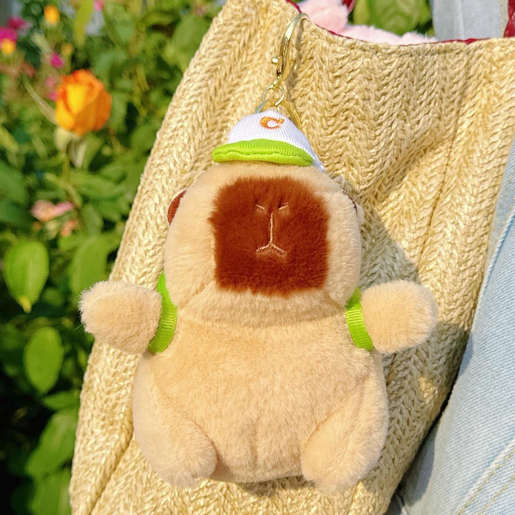 Creative Plush Capybara Keychain - Cute Cartoon Sports Pendant Doll, Perfect Small Gift