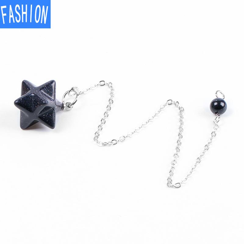 Melcabaring Pendulum European Style Jewelry Pendant for Men and Women Six Pointed Star