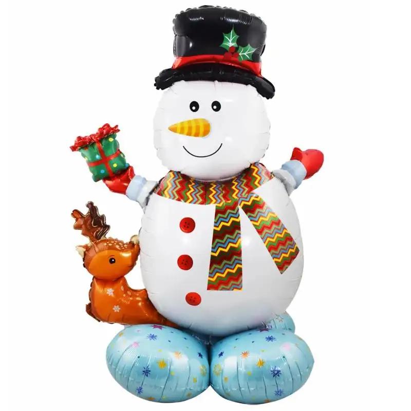 1 Oversized Standing Santa Claus Foil Balloon Christmas Holiday Party Decorations New Year's Birthday Supplies Easter Gifts