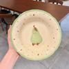 High value fruit croissant dish plate Underglaze color tableware Ceramic plate Dessert plate Vegetable plate Deep plate