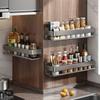 Portaspezie da Parete Color Antracite - Scaffali da Cucina Senza Foratura