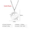 Cazador Sun Wheel Pentagram Charm Necklace for Women Men Supernatural Dean Amulet Sweater Chain Stainless Steel Collars Couple