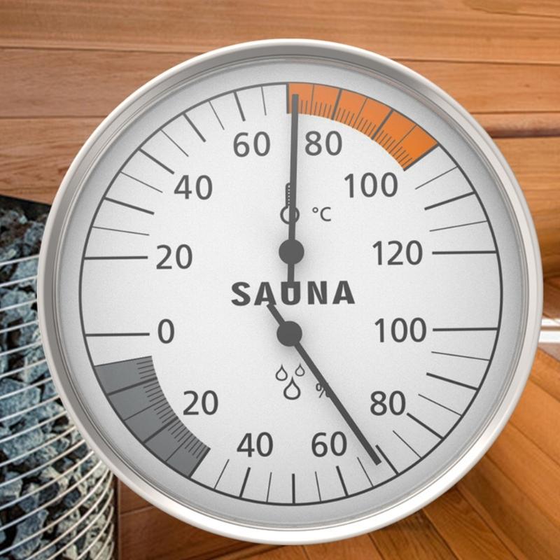 Sauna Room Thermometers Hygrometer with Easy Wall Mount 2 In 1  Temperature & Humidity Monitors for Indoor Use