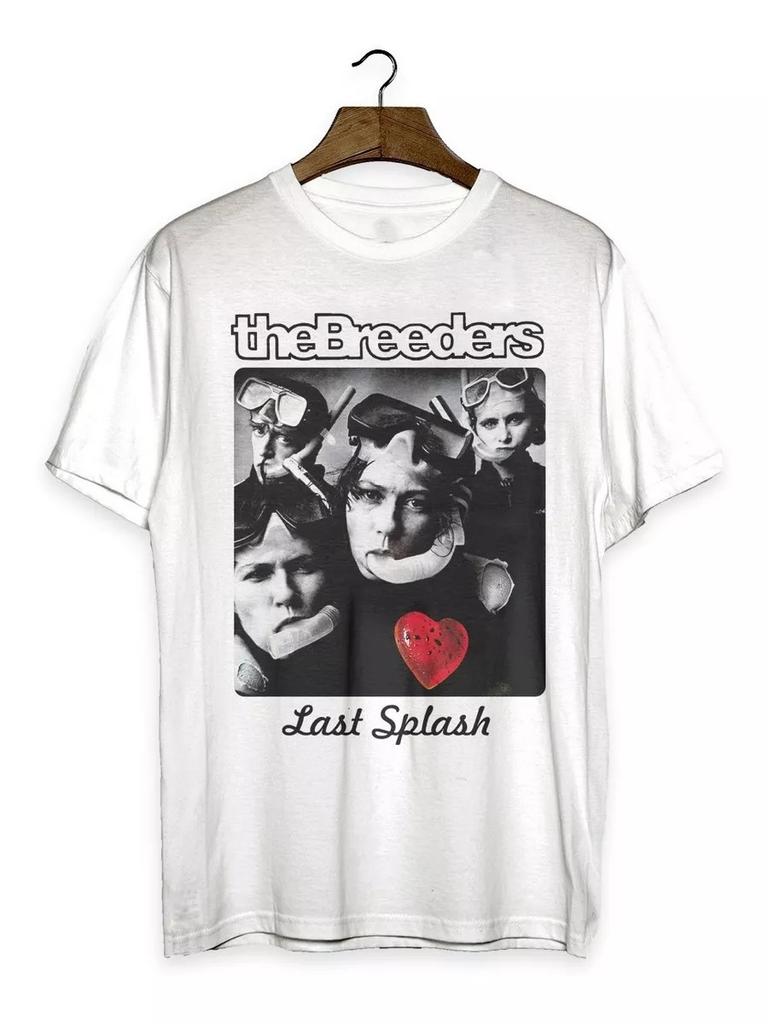 The Breeders Band Maglietta Bianca Unisex in Cotone Pesante Taglia Completa TU045