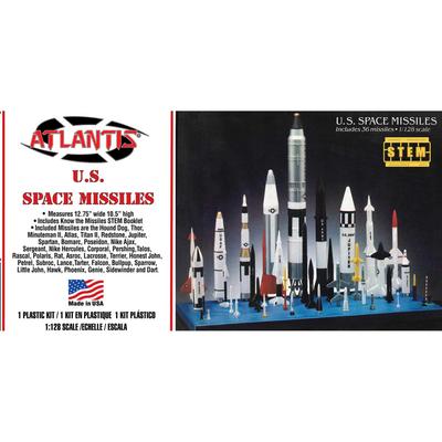 Atlantis Model US Army Space Missile Set of 36 Plastic Model ATLAMCM6871 1/128