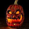 Halloween Pumpkin Craft Ornament Decoration with Carved Face Design for Seasonal Home Display and Festive Tabletop Arrangement