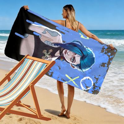 Jax's Silence 2D Flat Print Beach Towel, Large Soft Quick Dry Towel for Beach Camping SwimmingXSTJ0915063