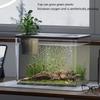 Clear Fishtanks With Safe Lid and Water Plant Holder For Gold Fish Home Desktop Decoration Aquariums Tanks